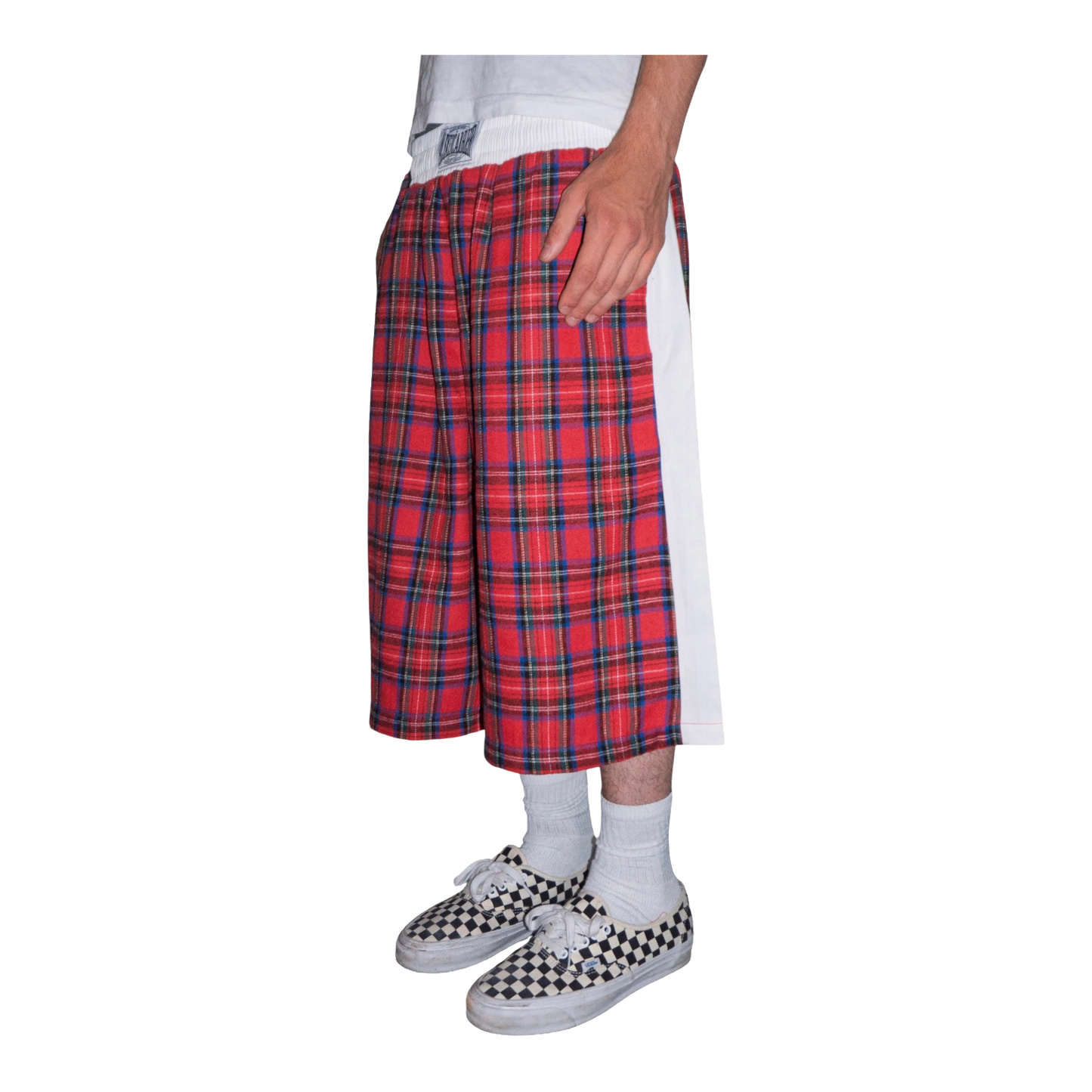 RED TARTAN FIGHTER SHORTS