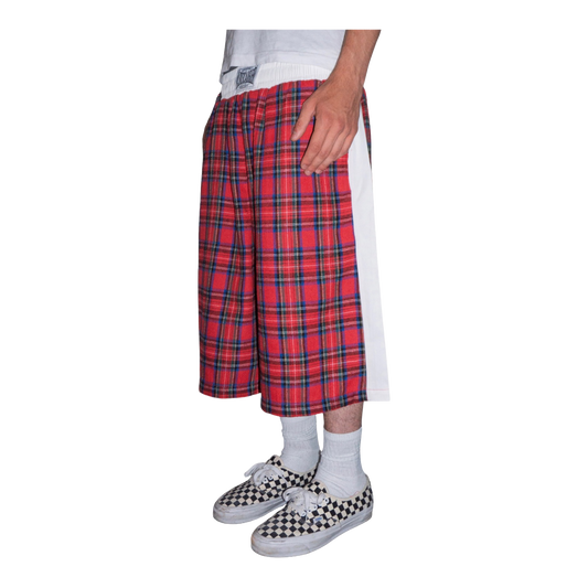 RED TARTAN FIGHTER SHORTS